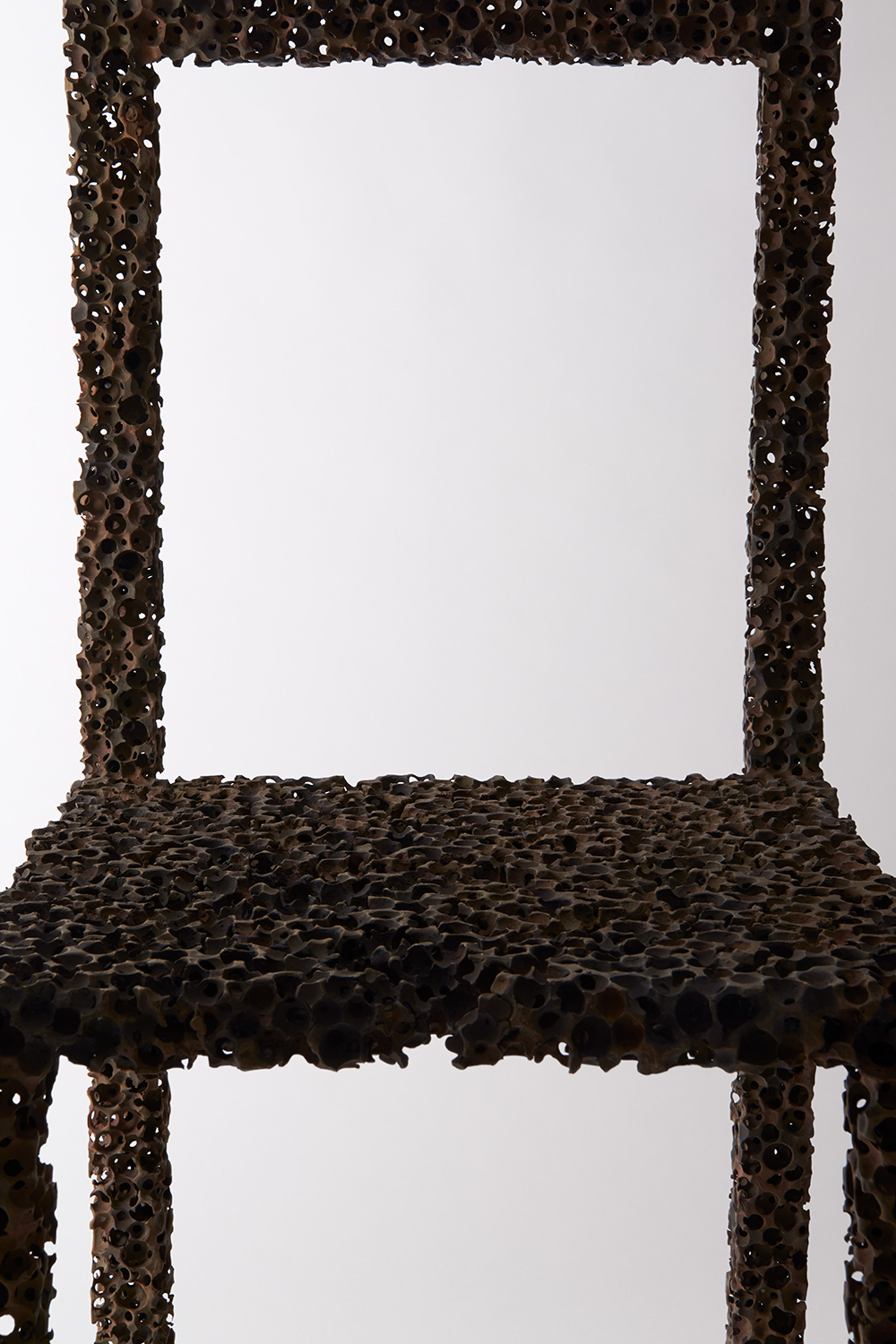 Pockmarked Drought chair by We+ takes shape as it dries