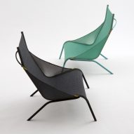 Benjamin Hubert's Tent chair for Moroso is made from a single piece of knitted nylon