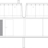 Rear elevation plan for Shelter by Vipp