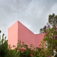 All-pink Silent Room creates quiet sanctuary beside a Beirut highway