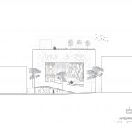 East elevation plan for The Six by Brooks + Scarpa