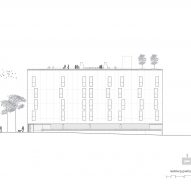 North elevation plan for The Six by Brooks + Scarpa