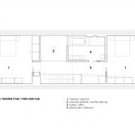 Second floor plan of Somerville Residence by Naturehumaine