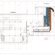 Parking level floor plan of the Williamsburg Hotel by Michaelis Boyd Associates
