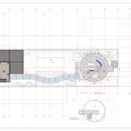 Watertower level floor plan of the Williamsburg Hotel by Michaelis Boyd Associates