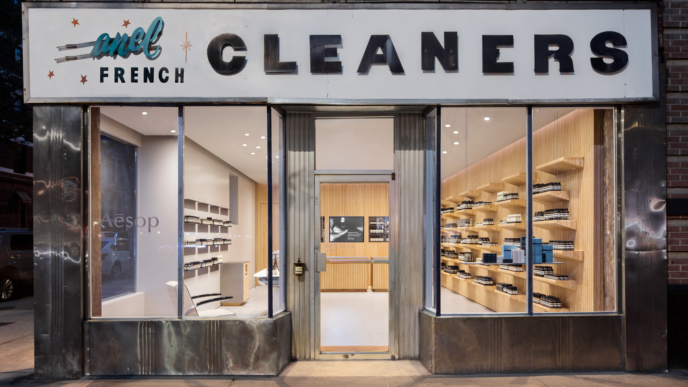 Tacklebox creates Aesop Upper West Side in former dry cleaners