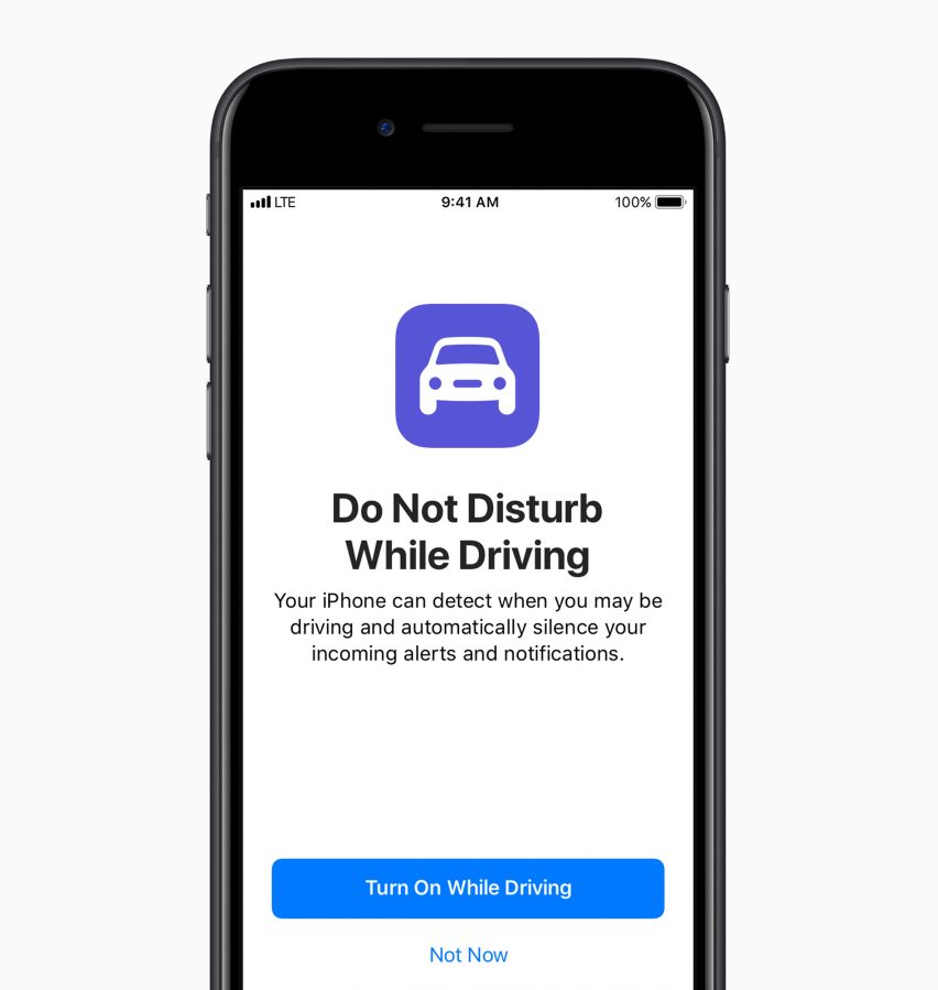 Apple Do Not Disturb while driving feature