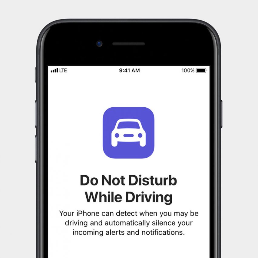 Apple Do Not Disturb while driving feature