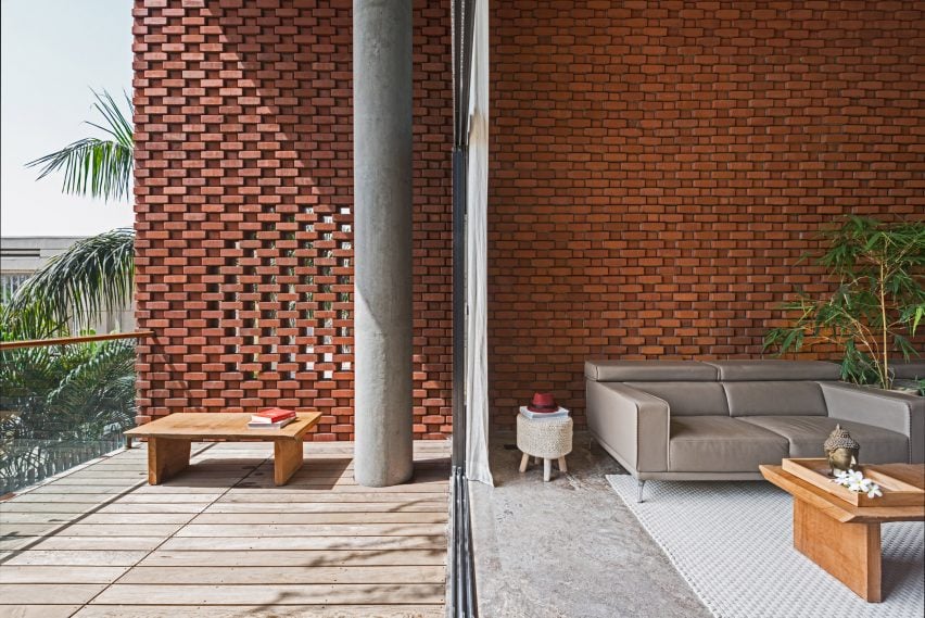 Brick Curtain House by Design Work Group