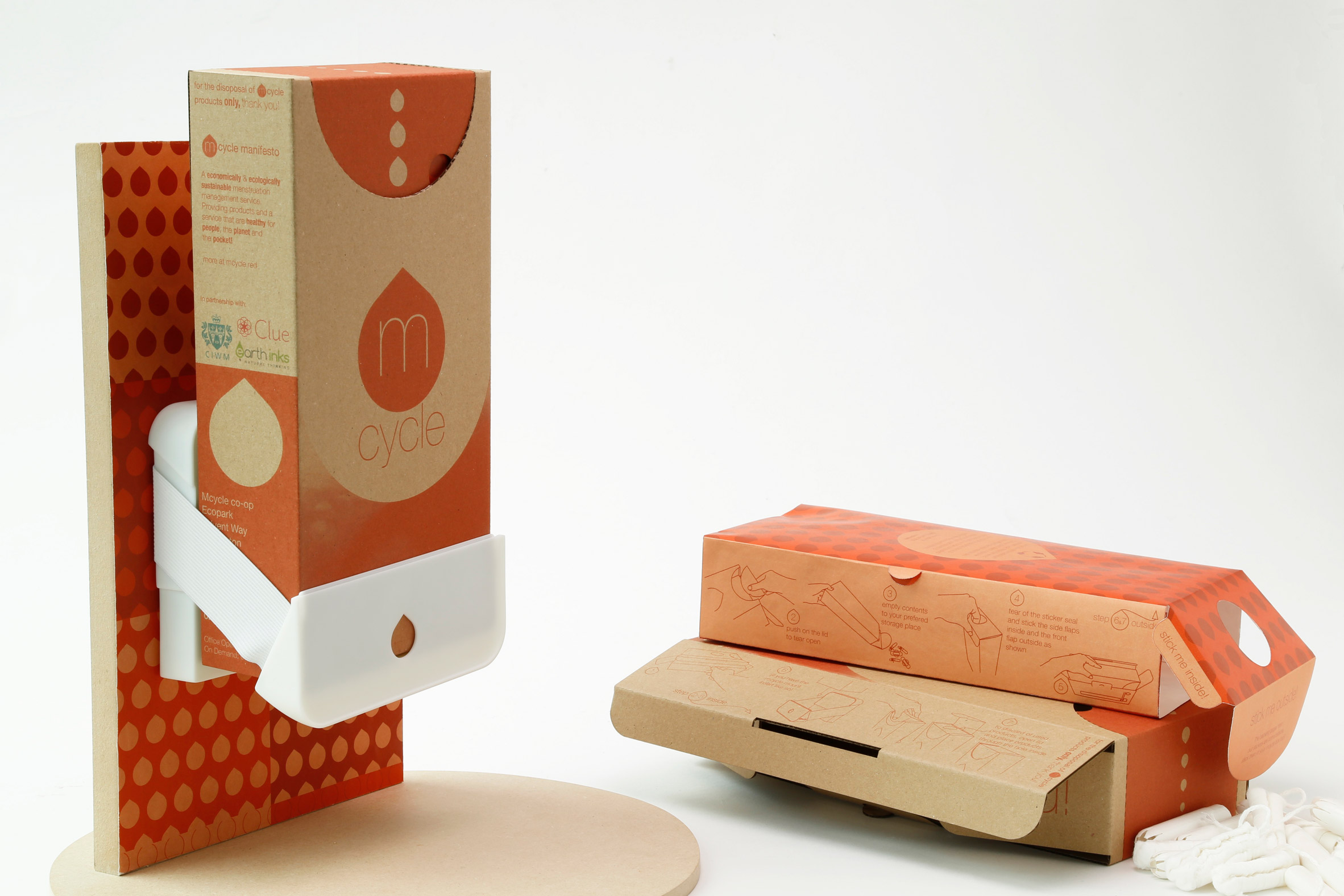 Sliding packaging design shows where to put your Thinx tampon
