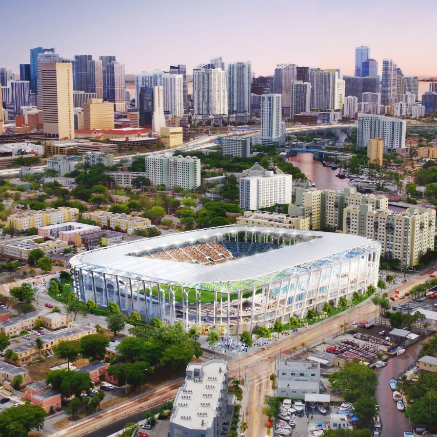 Populous stadium design for David Beckham's proposed soccer team for Miami