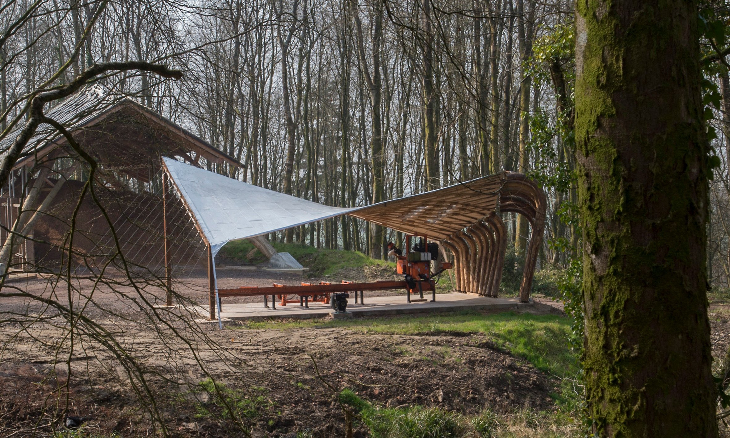Sawmill Shelter by Architectural Association students, Design + Make programme