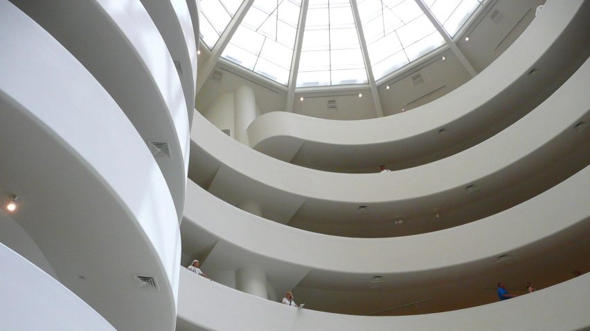 Guggenheim Museum interior by Frank Lloyd Wright