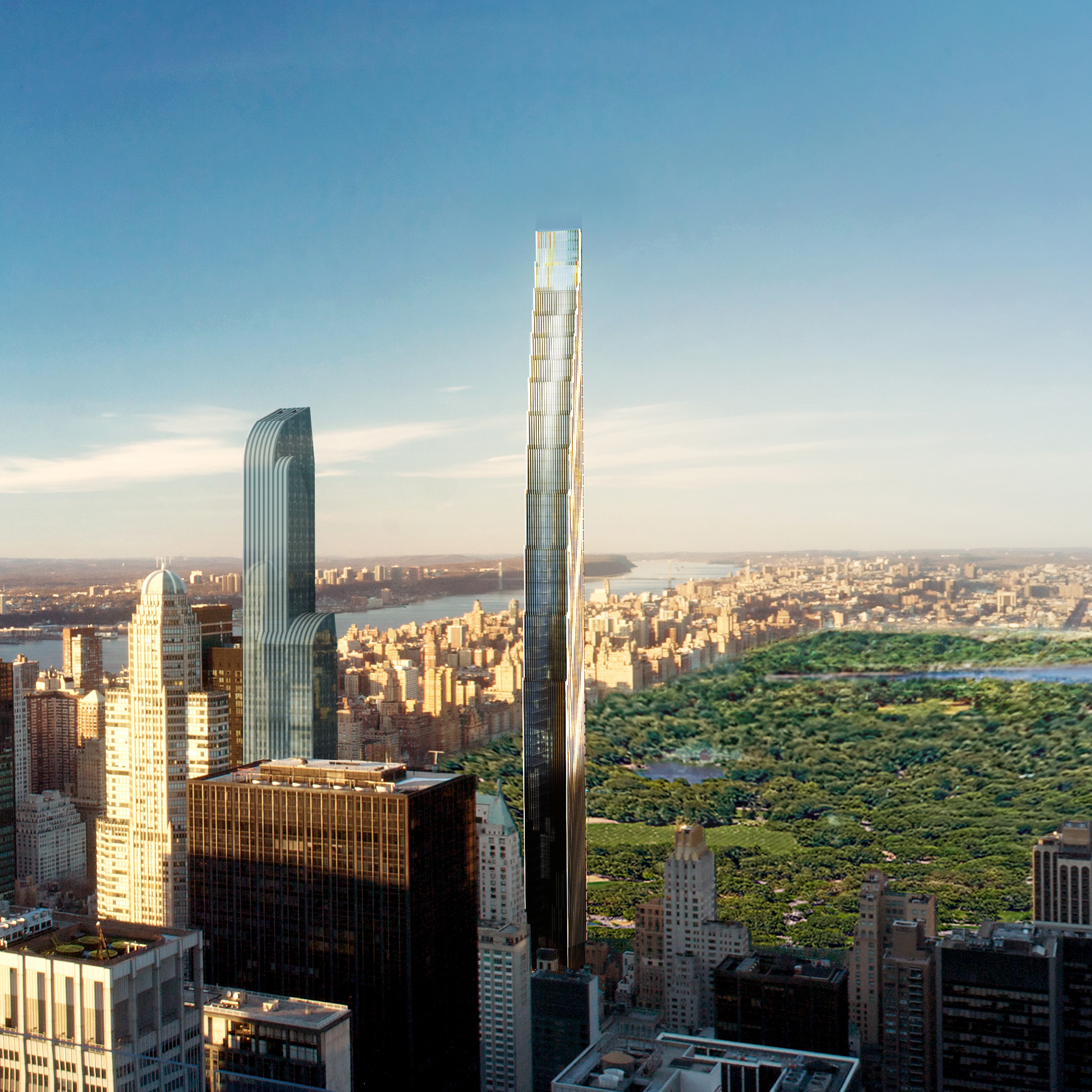 The tower is high. 111 West 57th Street в Нью-Йорке. Стейнвей Тауэр. Central Park Tower в Нью-Йорке. Небоскреб Steinway Tower.