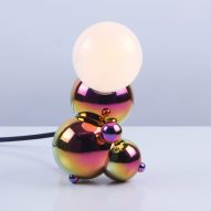 Iridescent soap bubbles inform lighting collection by Rosie Li
