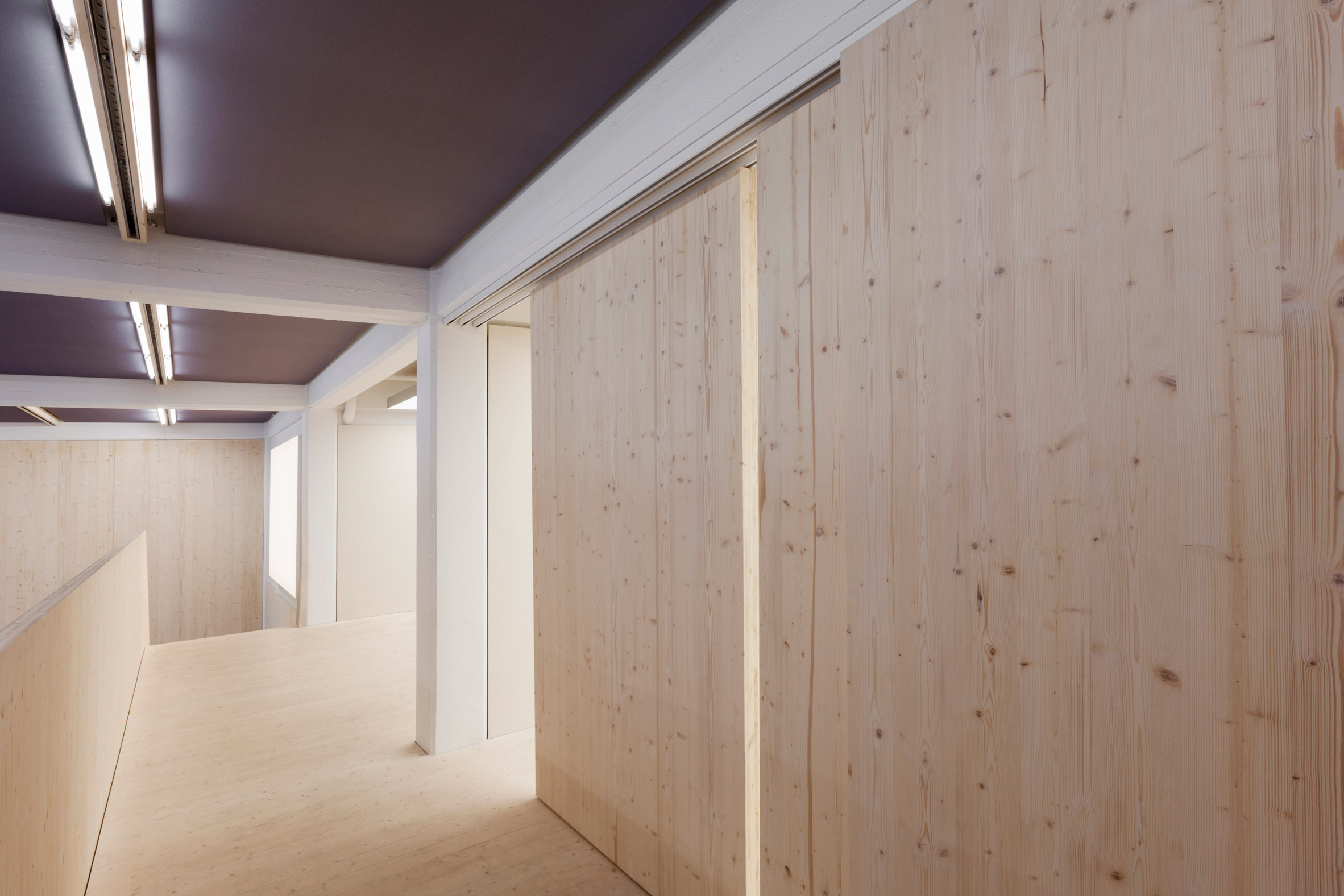 Caruso St John uses spruce boards to create studio for Kvadrat