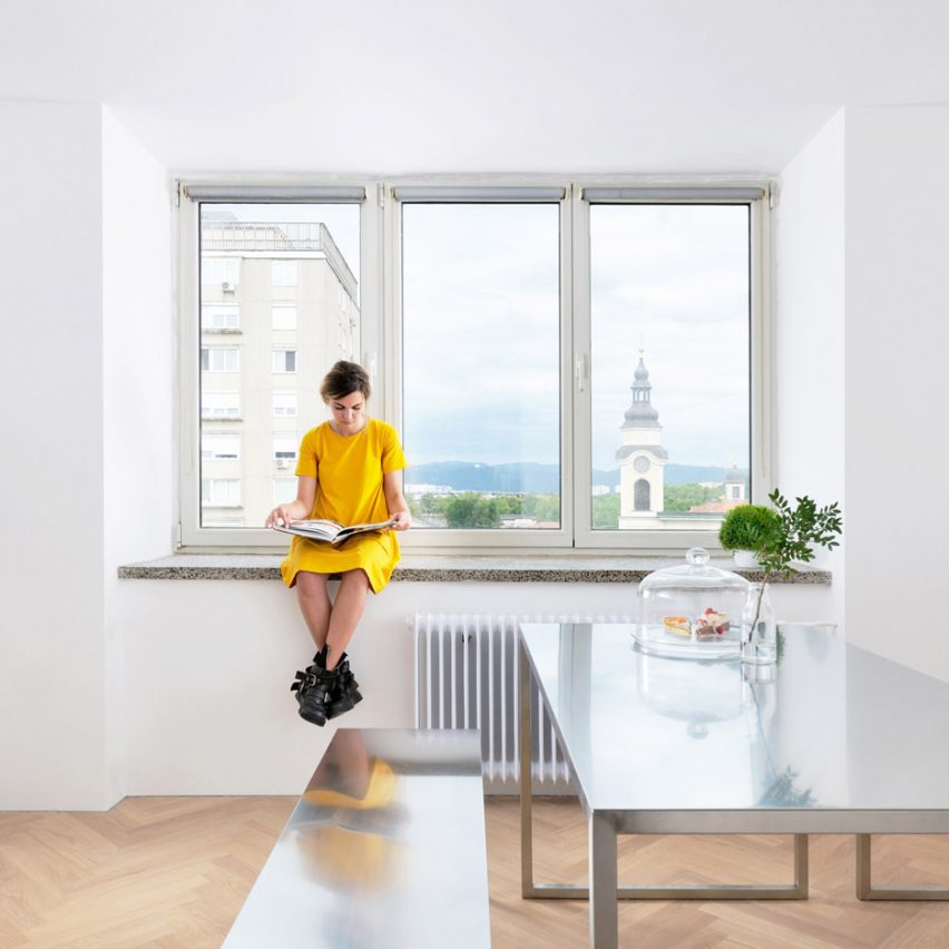 Arhitektura d.o.o. refurbishes urban apartment in Ljubljana, Slovenia, originally designed by Edvard Ravnikar