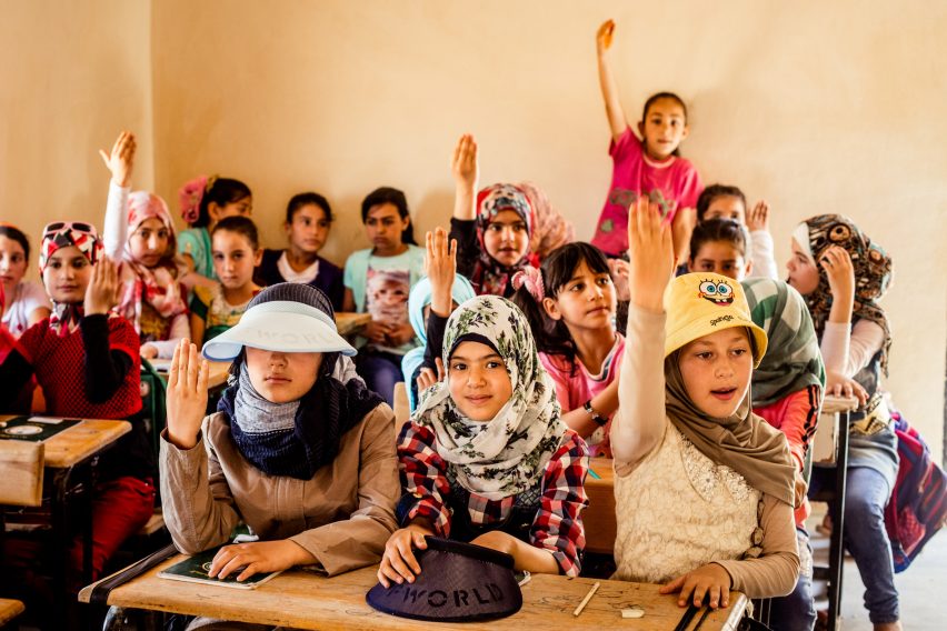 Za’atari camp school, Jordan, for Syrian refugees