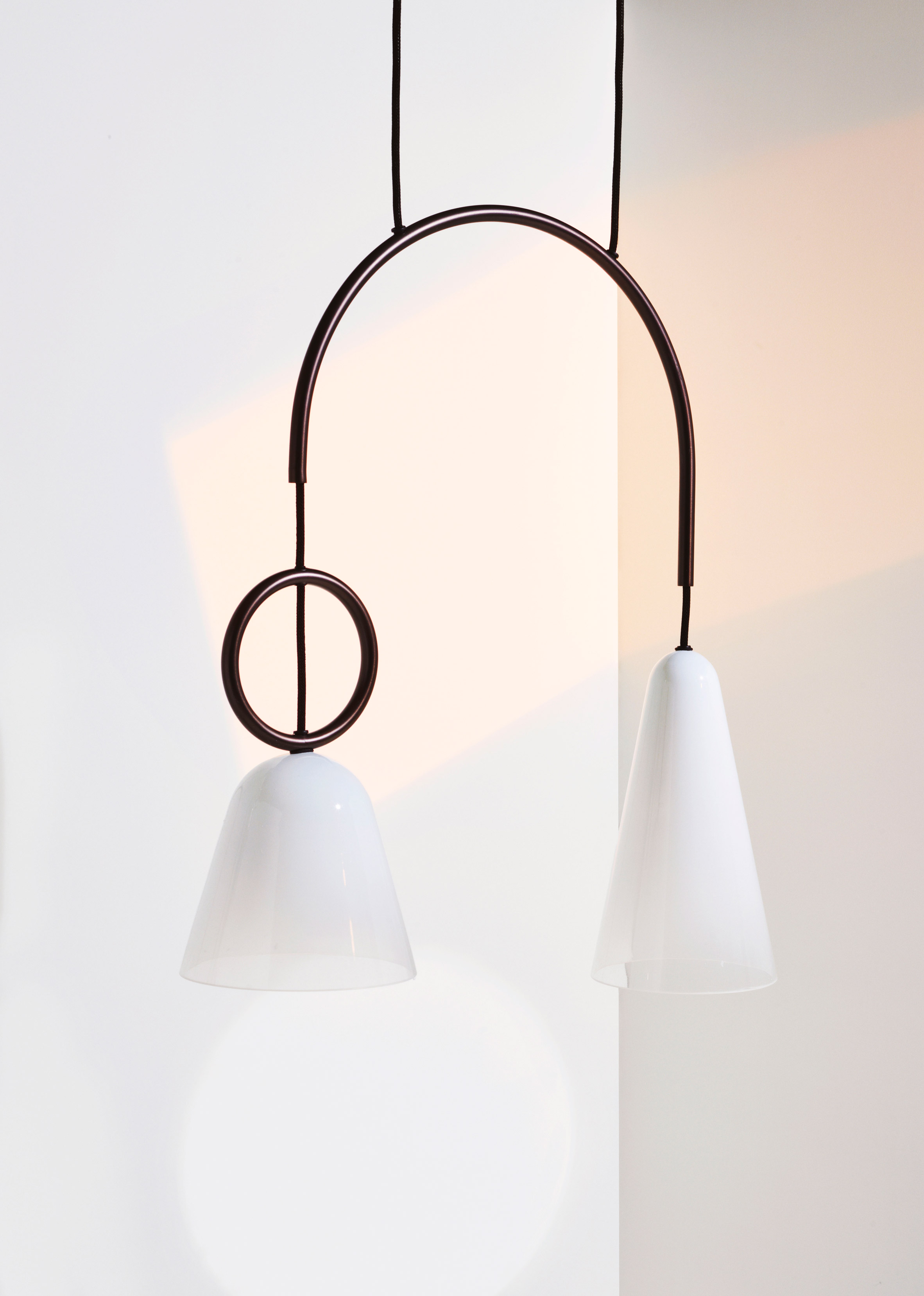 Petite Friture's Abstraction collection includes lighting and wallpaper