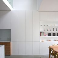 Shelving units and concealed doors compartmentalise refurbished London home