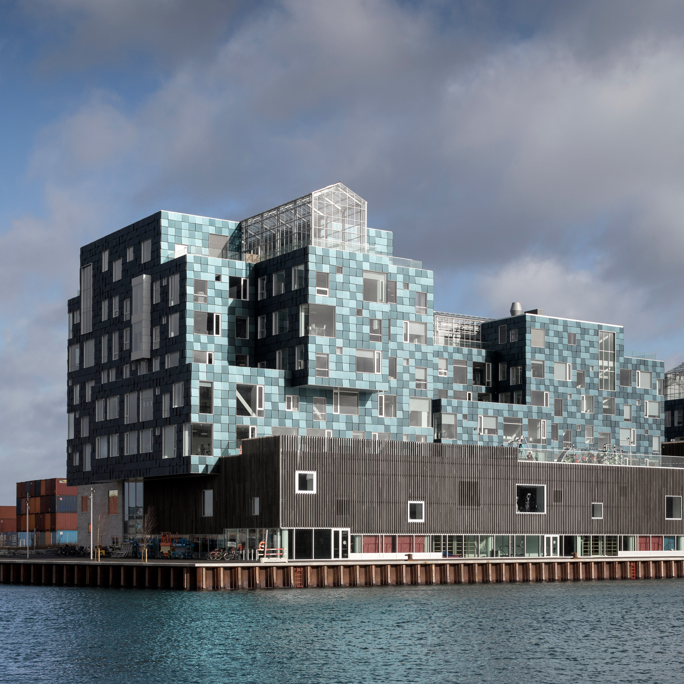 Stacked exterior of Copenhagen International School by C F Møller Architects