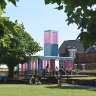 Glowing polycarbonate "lighthouse" designed to rejuvenate industrial stretch of River Thames