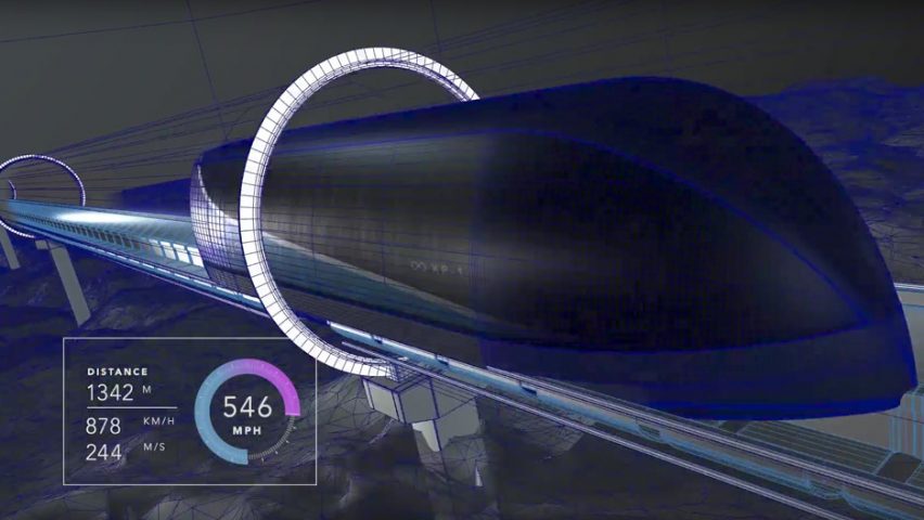 Hyperloop design levitated high speed passenger pod