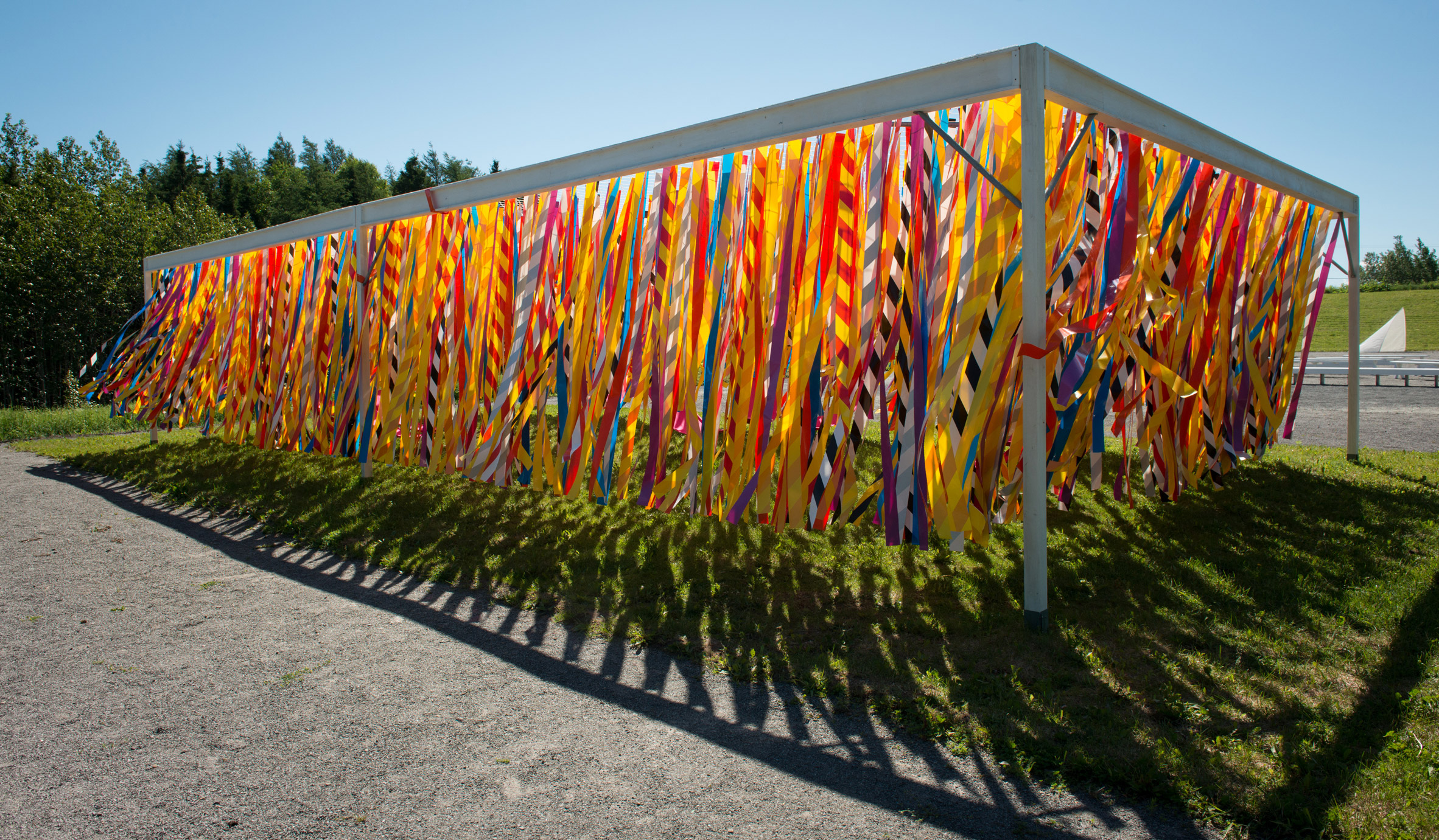 Windswept ribbons and giant cocoon among installations at Quebec garden festival