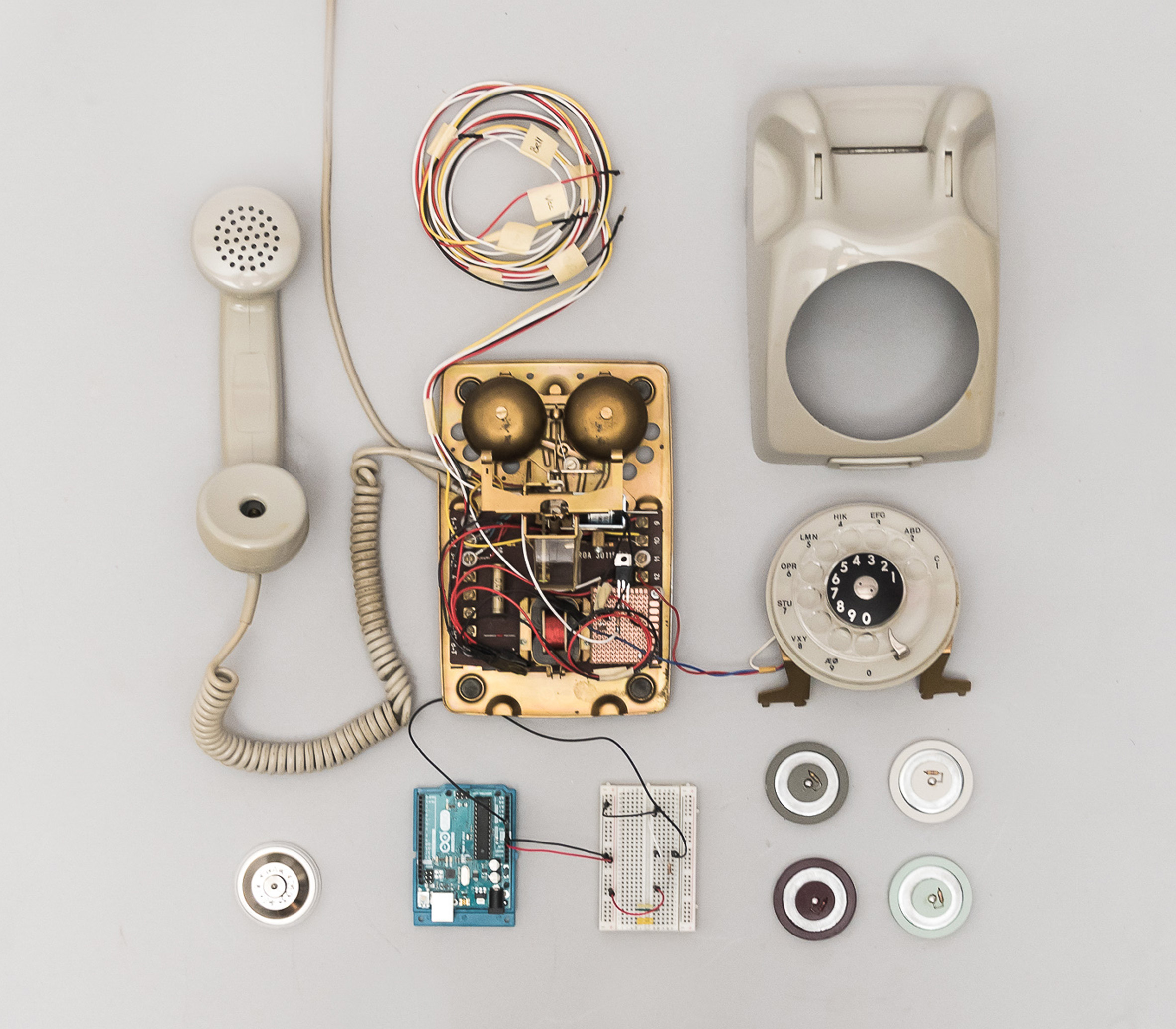 Students design rotary phone that can literally dial up the internet