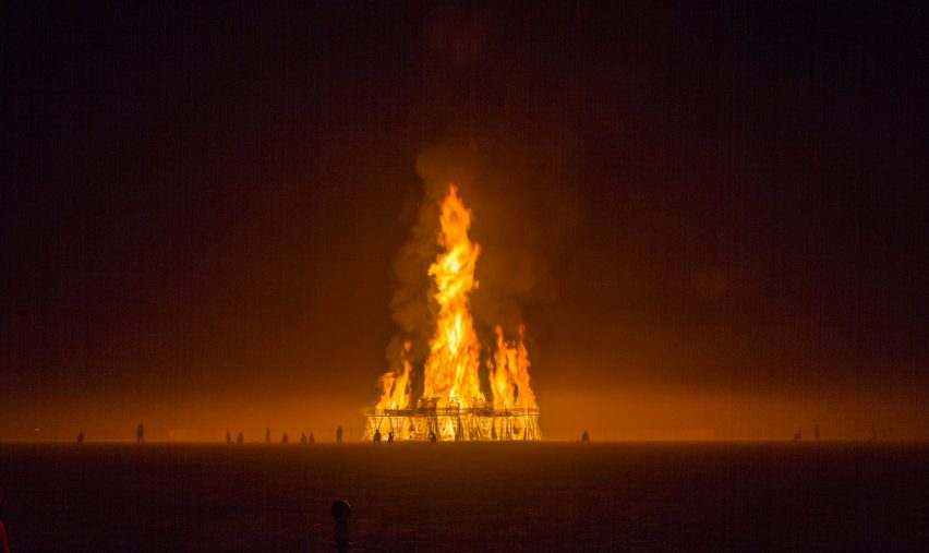 The Burning Man Temple by Marisha Farnsworth