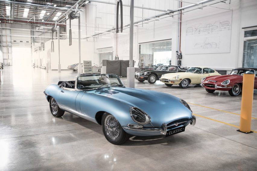 Jaguar electrifies its classic E-type car