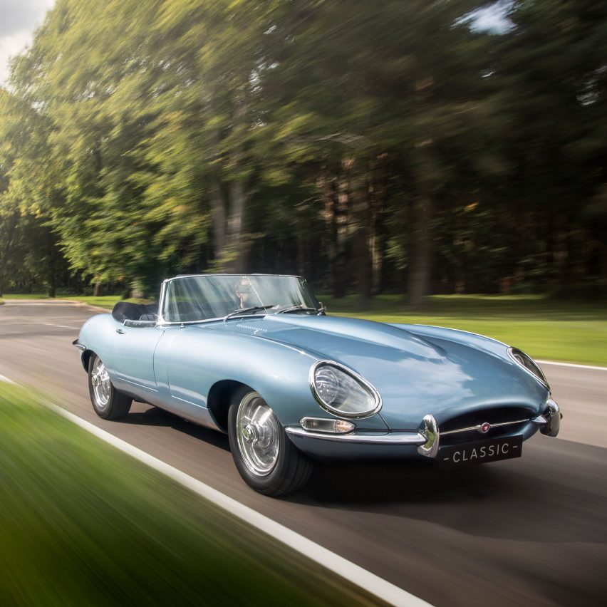 Jaguar electrifies its classic E-type car