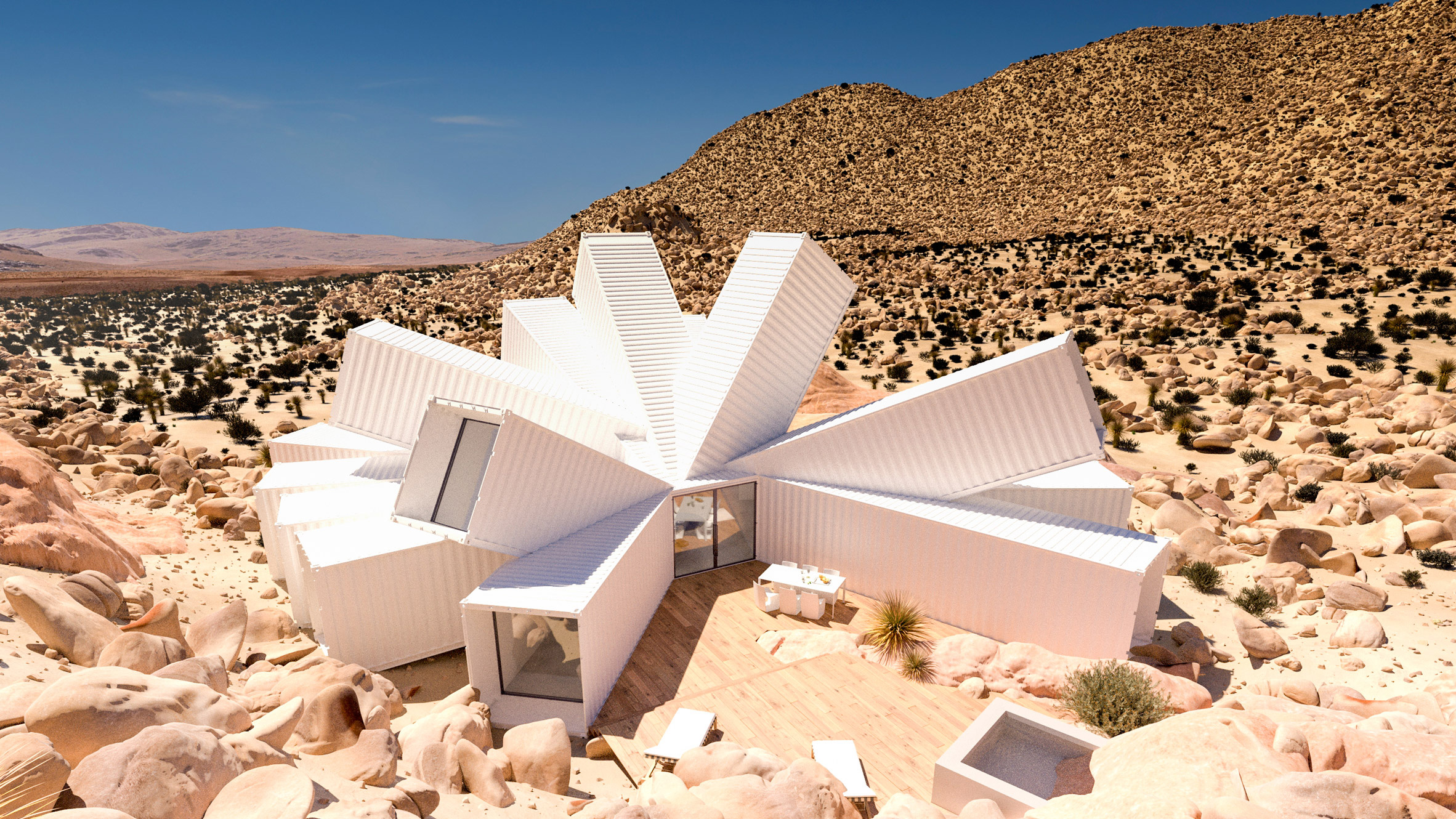 Unbuilt shipping container house for Joshua Tree on sale for $3.5 million