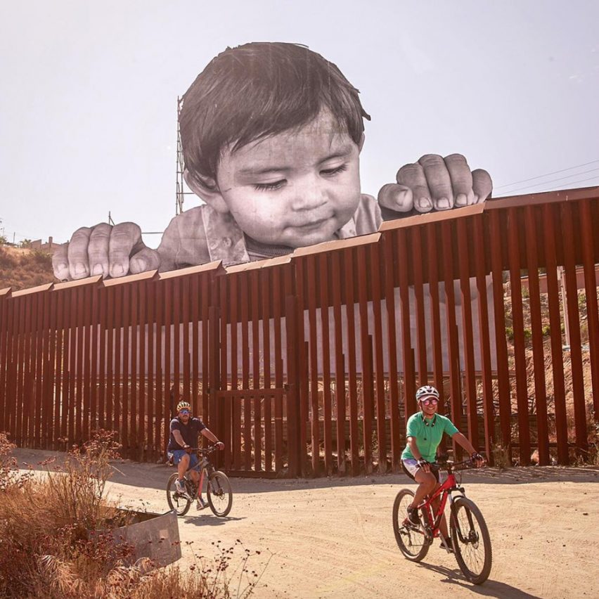 JR Dreamer installation at the US-Mexico border