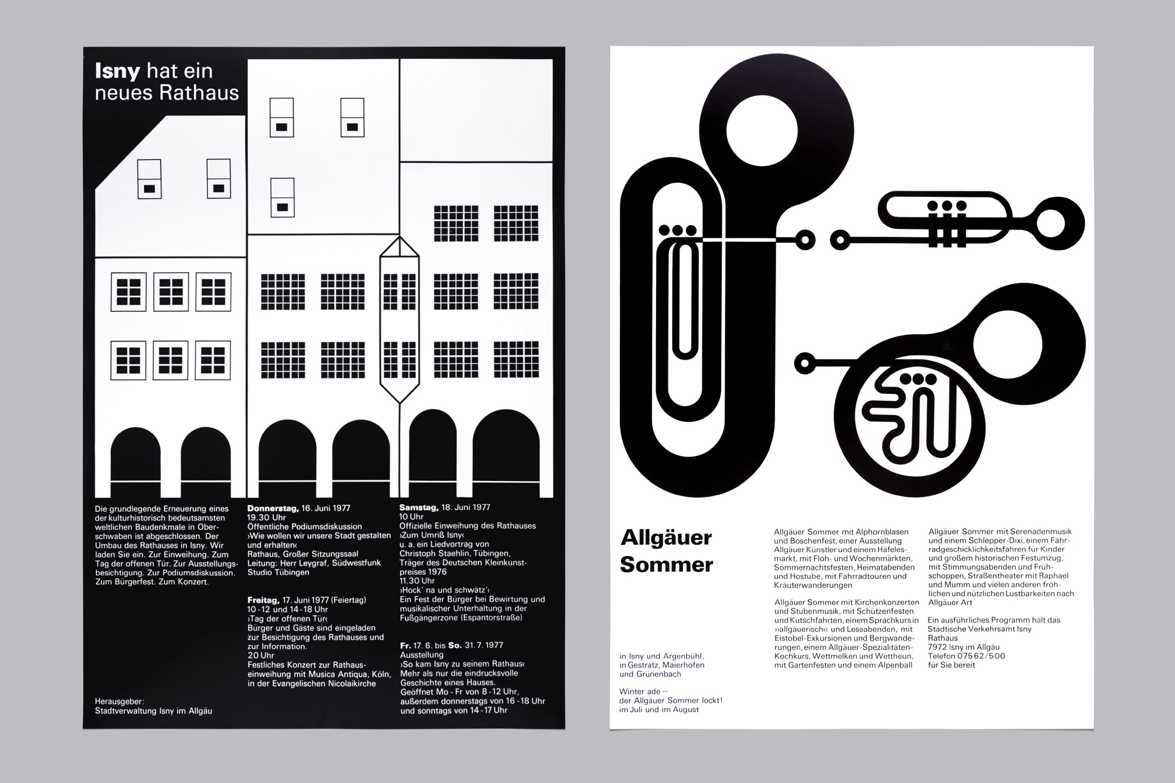 Otl Aicher's graphics poster project for Isny