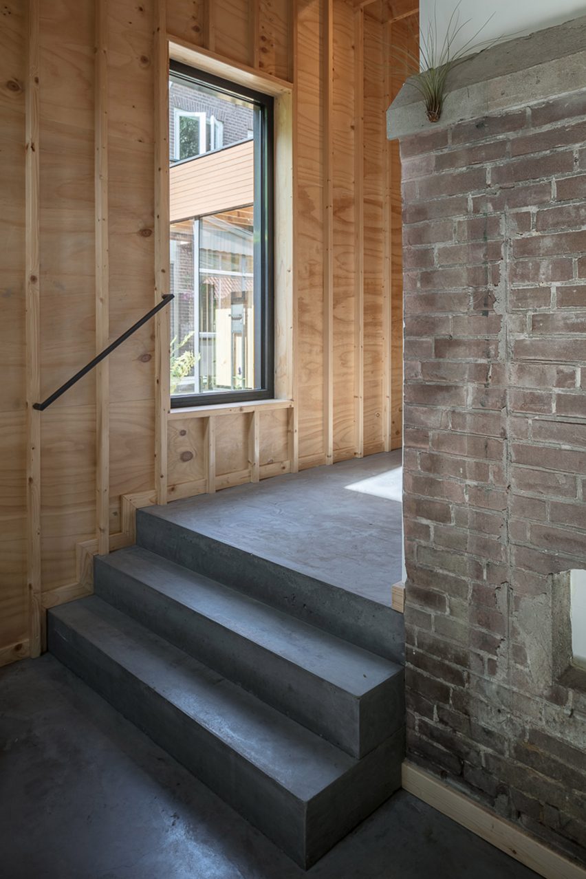 Ancient monastery wall slices through Utrecht house extension