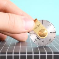 Coin-sized Rollbe measuring wheel can be kept in a purse or pocket