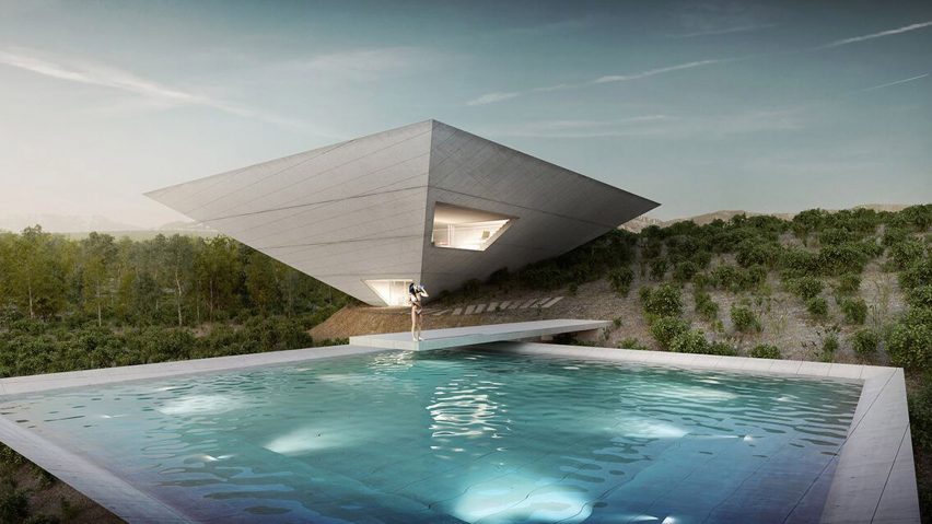 Takei-Nabeshima-Architects has released new renderings of its concrete holiday home designed for French developer Christian Bourdais' Solo Houses series.
