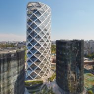 Latticed shell of SOM's Beijing tower is based on traditional Chinese paper lanterns