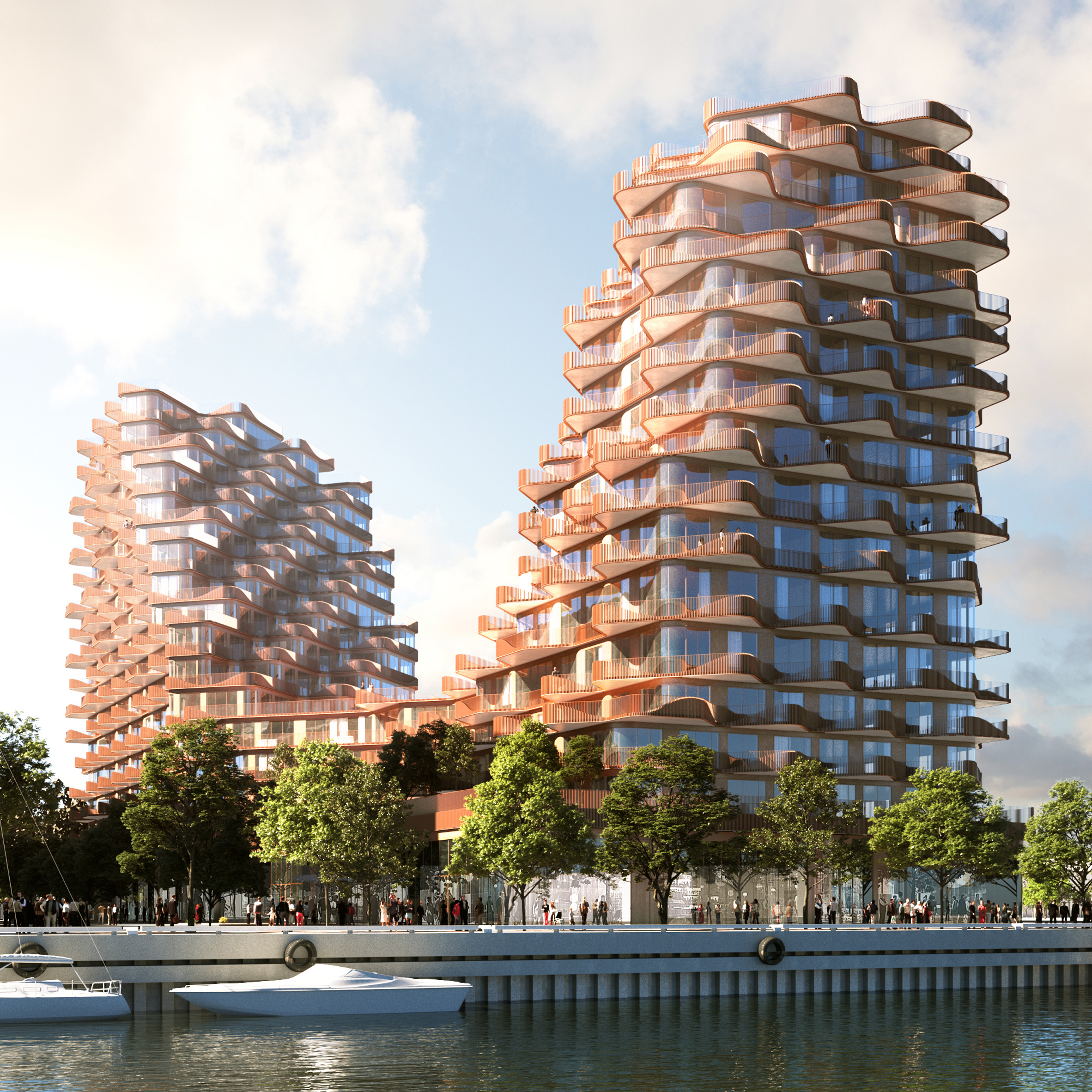 Waves at Bayside by 3XN