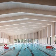 Hawkins\Brown uses engineered wood to build swimming pool for City of London Freemen's School