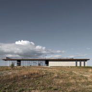 Gai-Kodzor Winery is a concrete and glass building perched on a hilltop in Russia