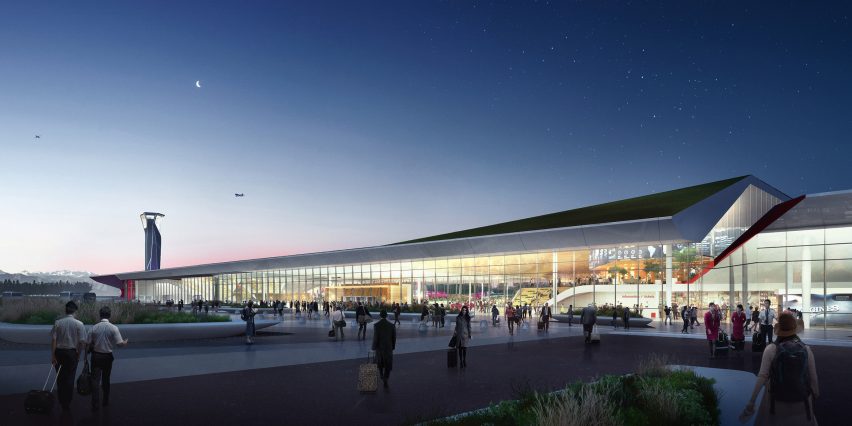 UNStudio's Kutaisi airport extension features an open air rooftop plaza