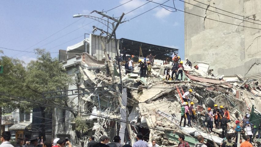 Earthquake damage in Mexico City