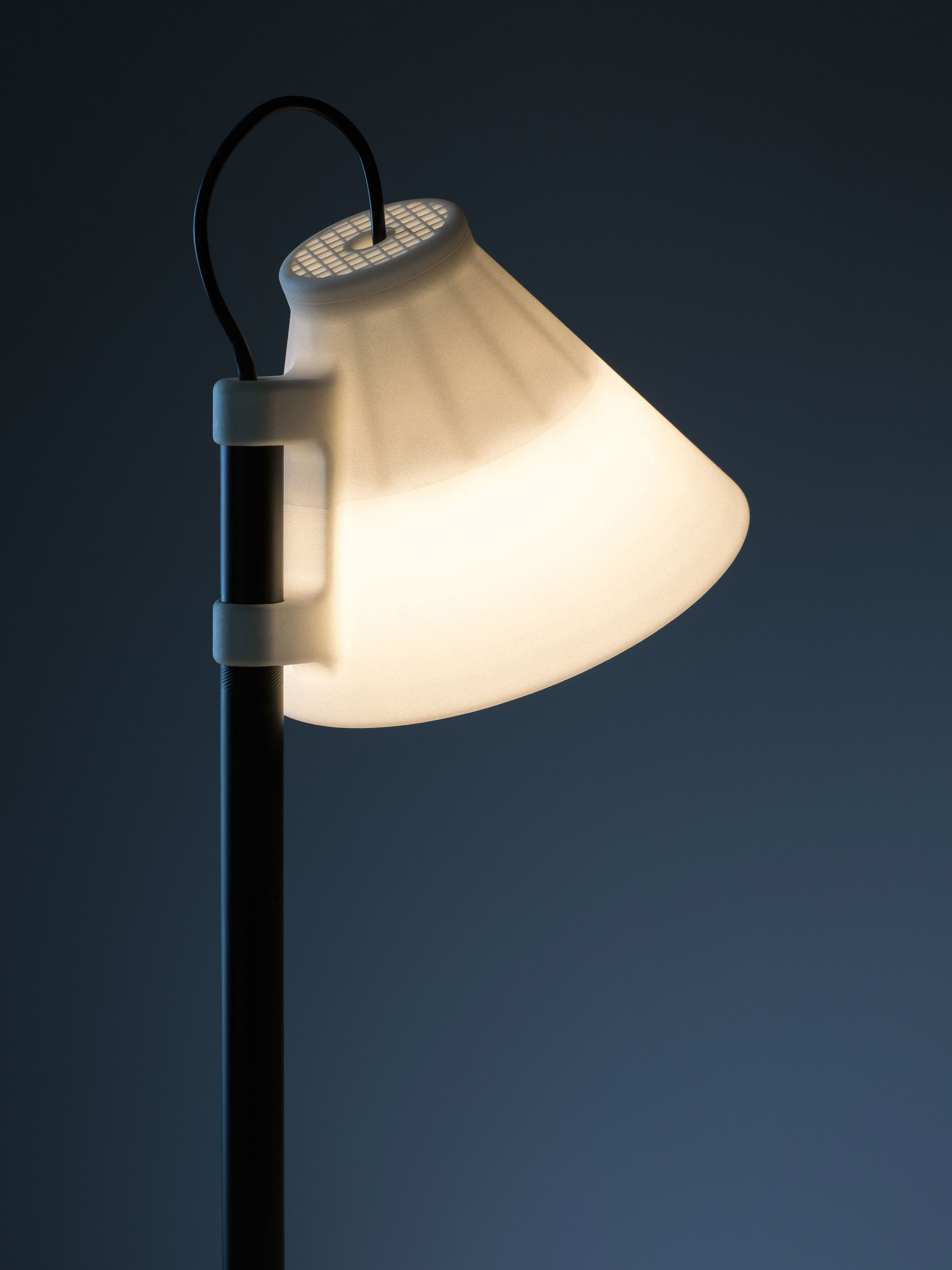 Klemens Schillinger's lamps supply electricity in exchange for users' smartphones