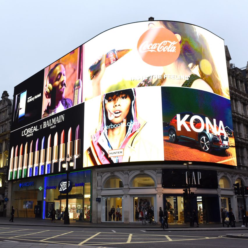 Piccadilly Circus opens new billboard.
