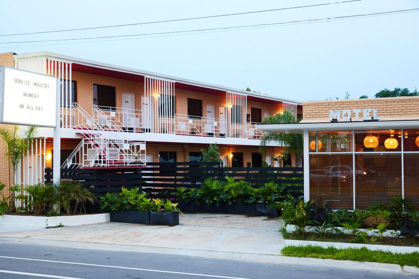 Nicole Cota Studio renovates 1950s motel in New Orleans to create The Drifter Hotel