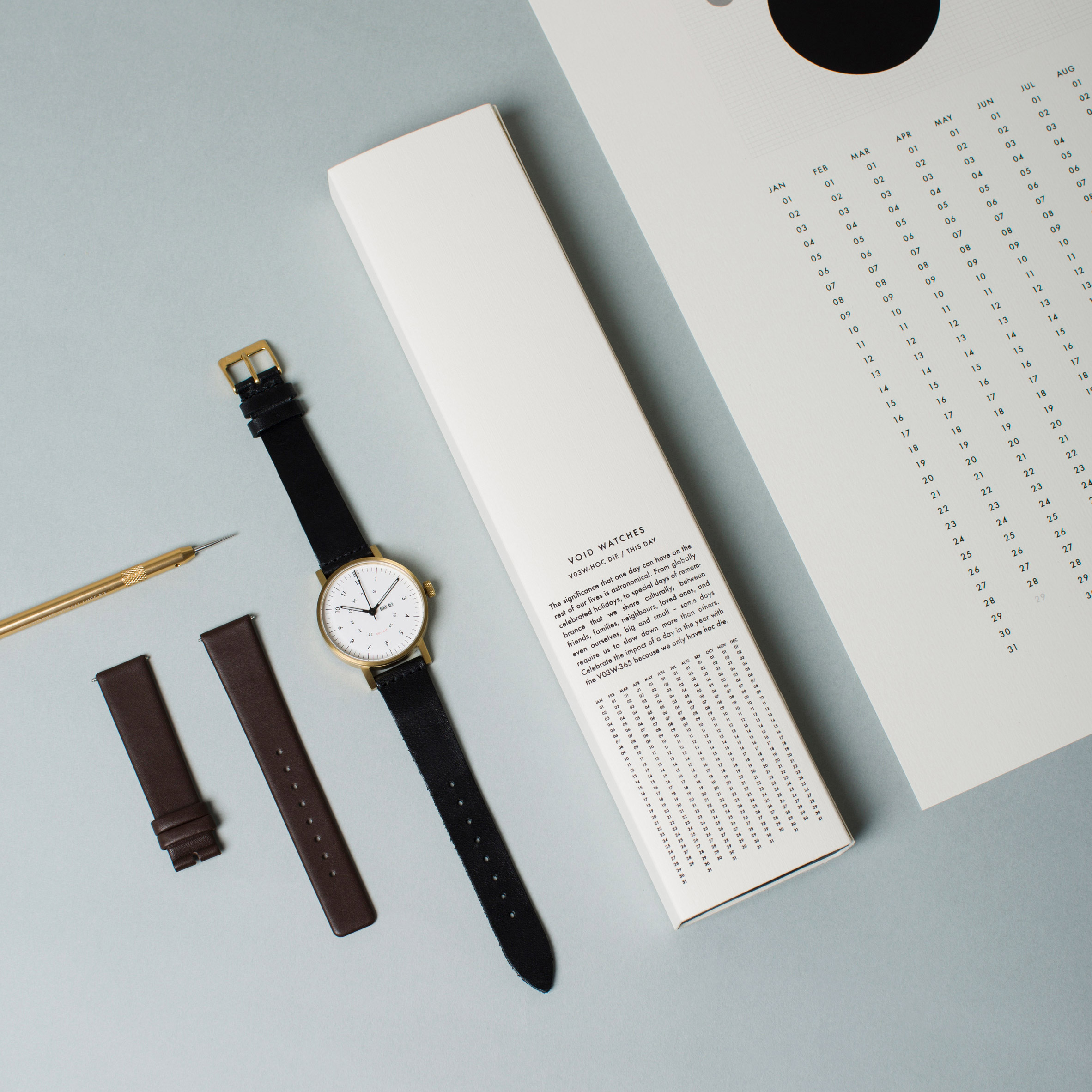 Dezeen has teamed up with Swedish brand Void Watches to give readers the chance to win one of five limited-edition V03W-365 timepieces.