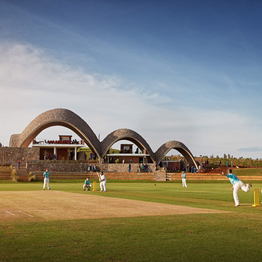 Rwanda cricket stadium by Light Earth Designs