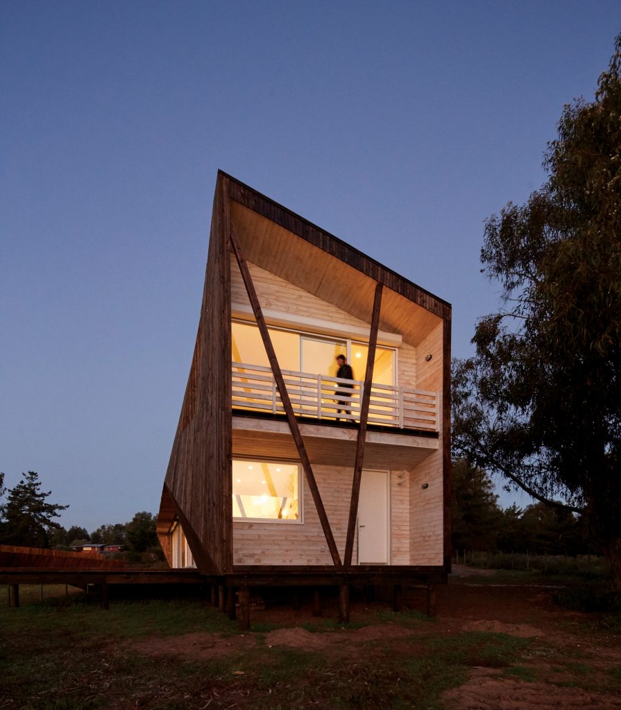 Faceted House By Verónica Arcos Sits In A Chilean Forest Clearing